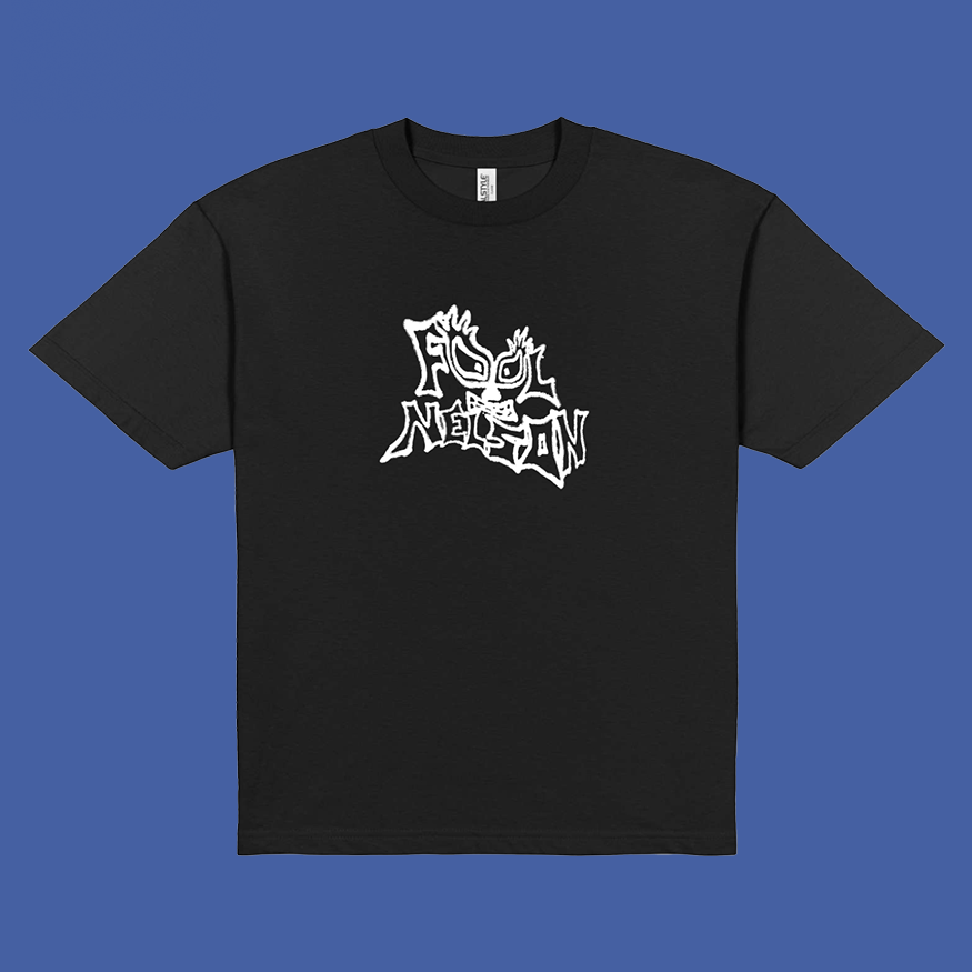 Black Warped Logo Tee