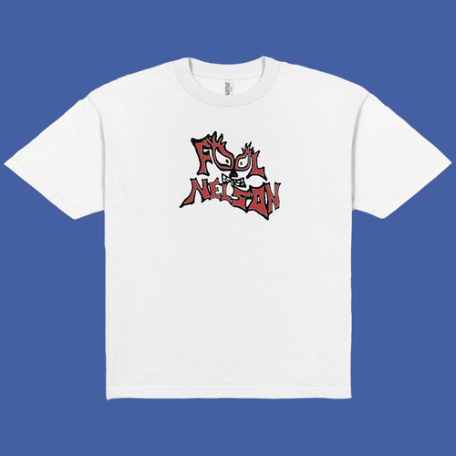 Red Warped Logo Tee